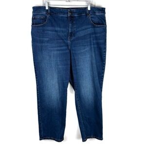 Lane Bryant Flex Magic Signature Fit High Rise Girlfriend Denim Jeans in Blue
